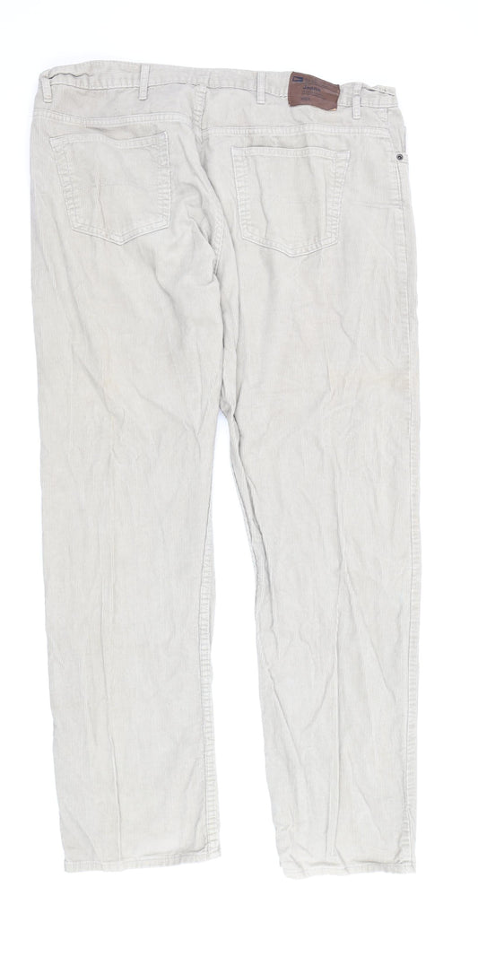 Marks and Spencer Men's Beige Corduroy Trousers 42W 33L