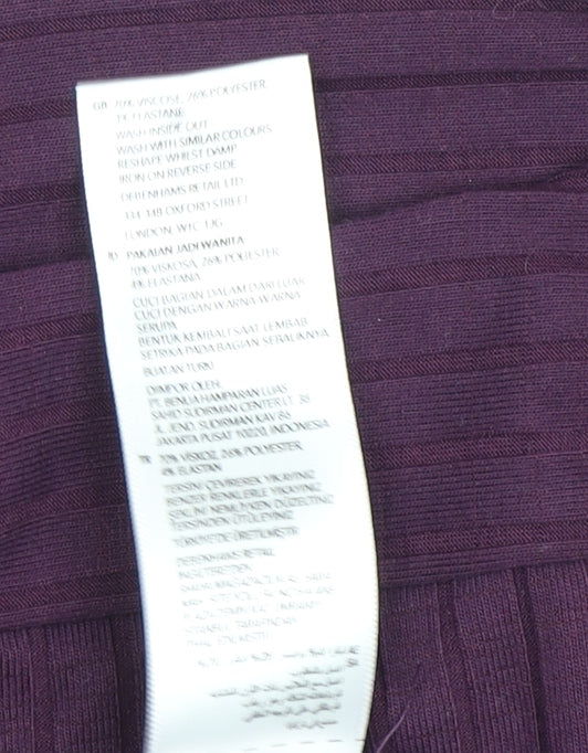 Womens UK Size 14 Principles Purple T-Shirt