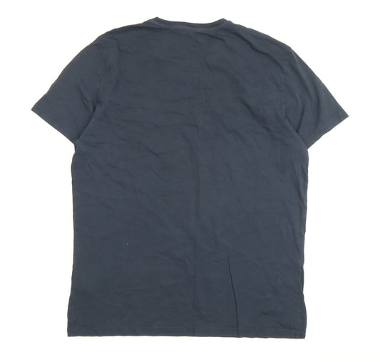 Timberland Men's Blue Graphic Print T-Shirt L