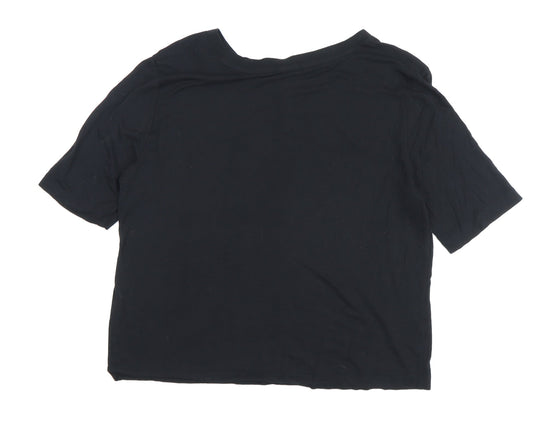 Womens UK Size XS Gap Black Basic T-Shirt