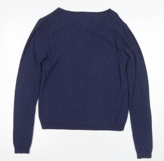 Laura Ashley Women's Blue Knit Pullover Jumper, Size 10