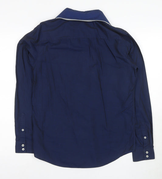 Mens UK Collar Size S Thomas Nash Smart Blue Dress Shirt
