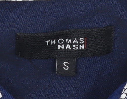 Mens UK Collar Size S Thomas Nash Smart Blue Dress Shirt