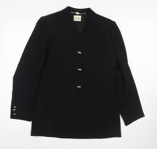 Womens UK Size 8 Viyella Regular Black Blazer