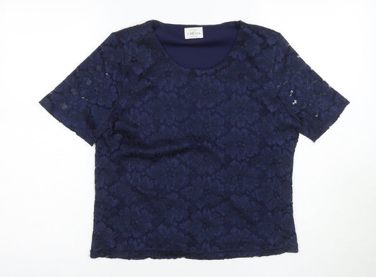Womens UK Size 12 Eastex Blue Blouse