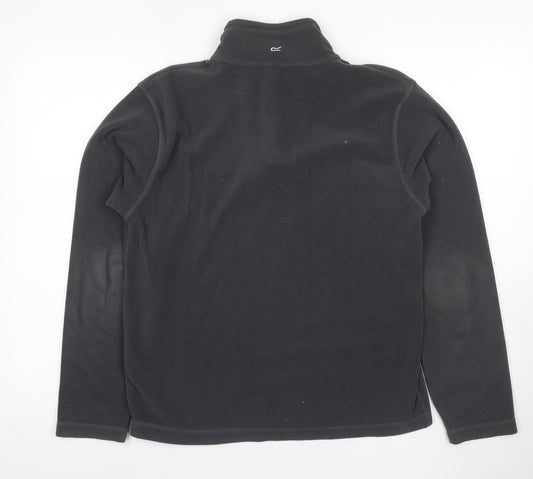 Mens UK Size S Regatta Black 1/4 Zip Sweatshirt