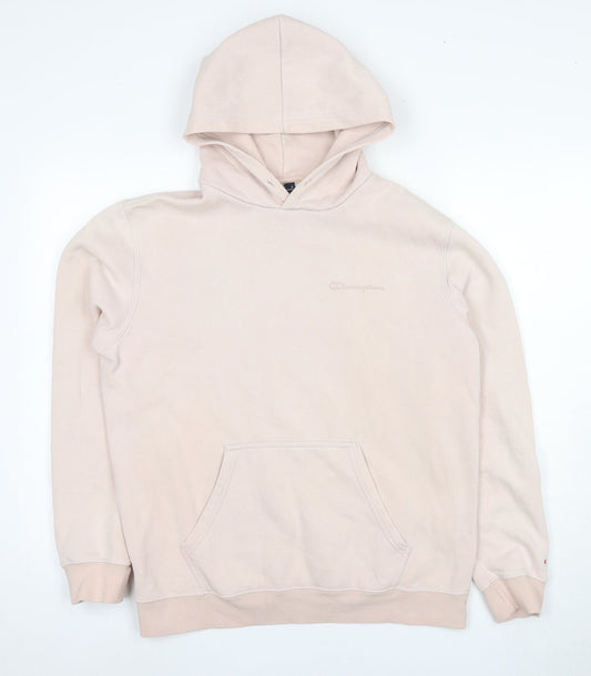 Additional front view of Champion unisex adults ivory pullover hoodie m
