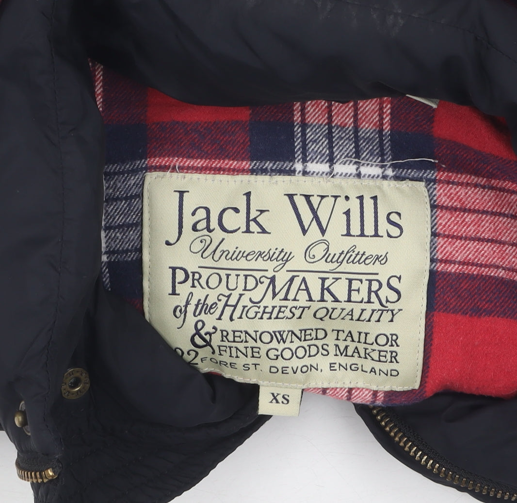 Womens UK Size XS Jack Wills Black Puffer Jacket