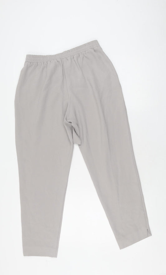 River Island Women's Grey Belted Trousers Size 10