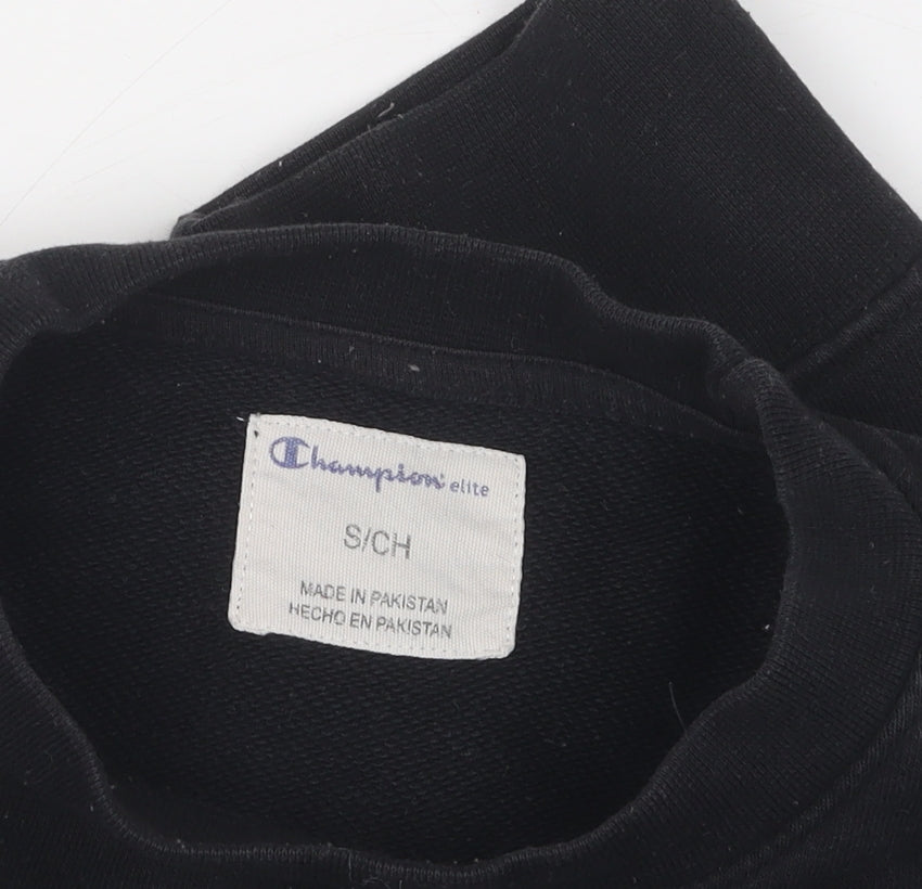 Mens UK Size S Champion Black Pullover Sweatshirt