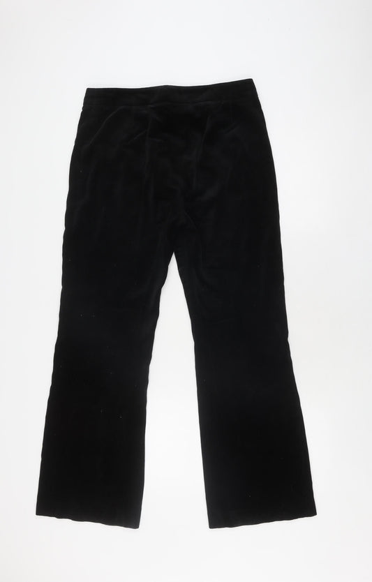 Womens UK Size 12 J. Taylor Regular Fit Dress Pants Black Trousers