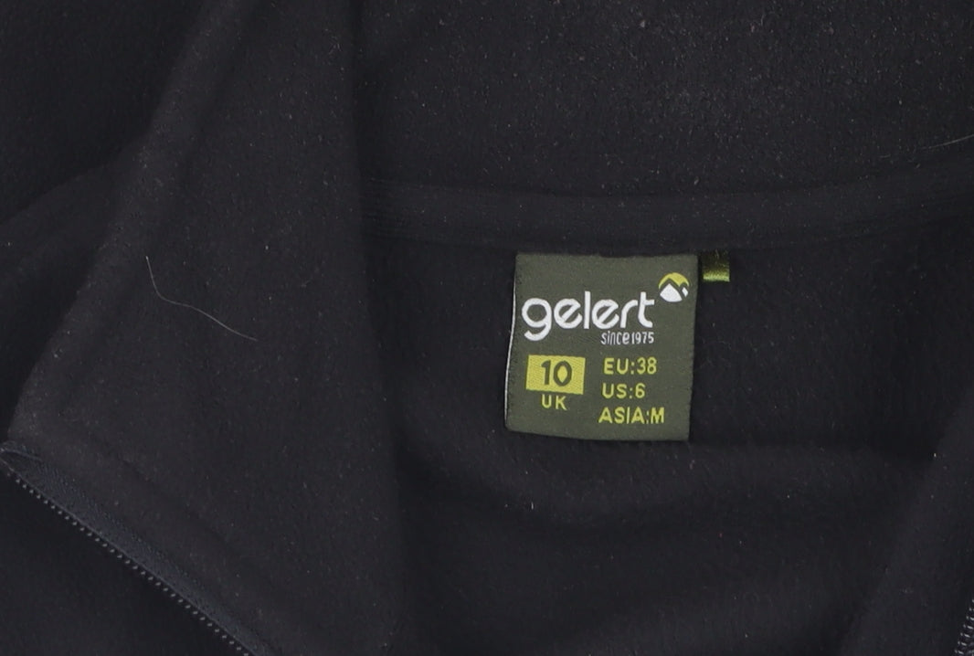 Gelert Women's Black Fleece Jacket Size 10 Full Zip