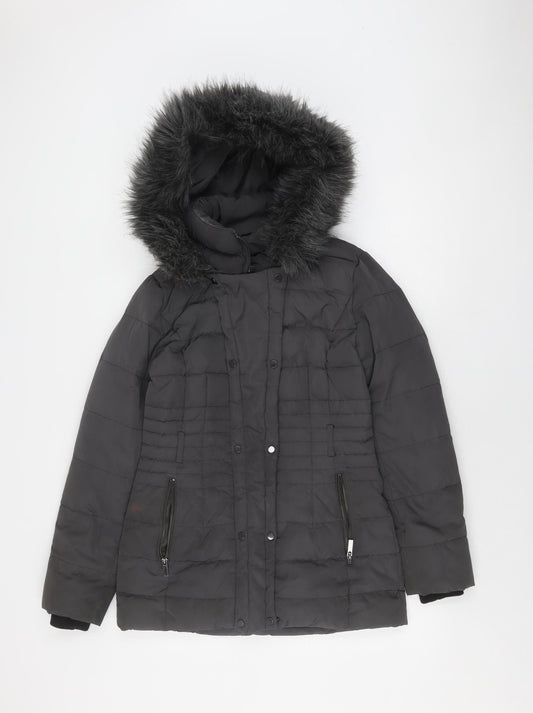Womens UK Size 8 Phase Eight Black Puffer Jacket