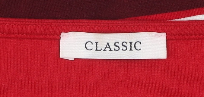 Womens UK Size 14 Marks and Spencer Red Classic T-Shirt