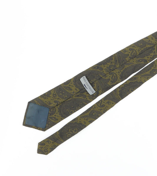 Paul Costelloe Men’s Green Paisley Tie - Silk Blend