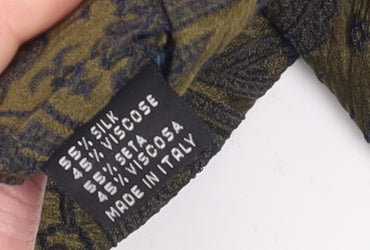 Paul Costelloe Men’s Green Paisley Tie - Silk Blend