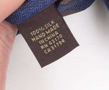 Tasso Elba Men's Brown Blue Striped Silk Slim Tie