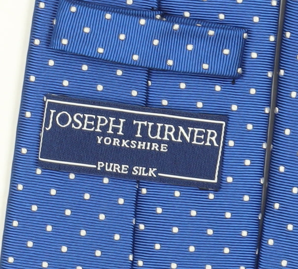 Joseph Turner Men's Blue Silk Polka Dot Tie