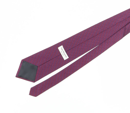 Van Heusen Men's Red Geometric Silk Tie