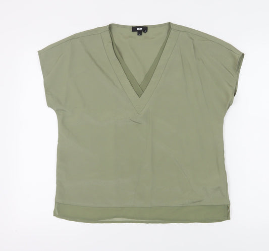 Womens UK Size S DKNY Green Blouse