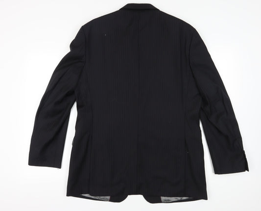 Austin Reed Men's Black Blazer, Size 44R, Wool, Classic Fit