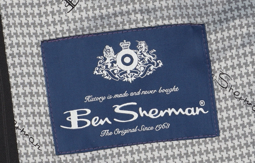 Mens UK Size 38 Ben Sherman Regular Black Suit Jacket