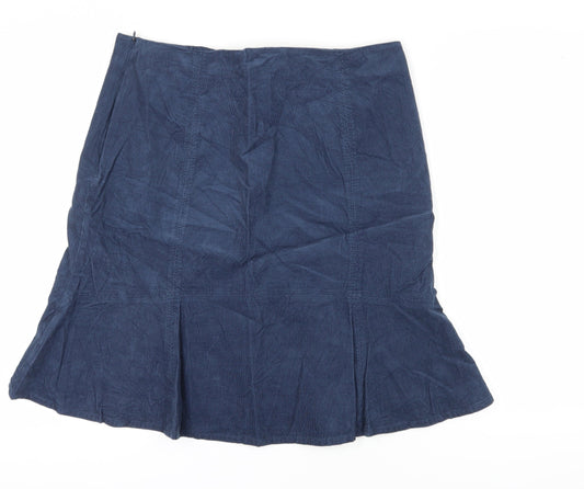 Laura Ashley Women's Blue Cotton Skirt Size 16