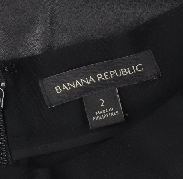 Banana Republic Women's Knee Length Black A-Line Skirt Size 2