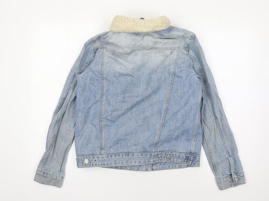 Womens UK Size 10 Topshop Blue Basic Jacket