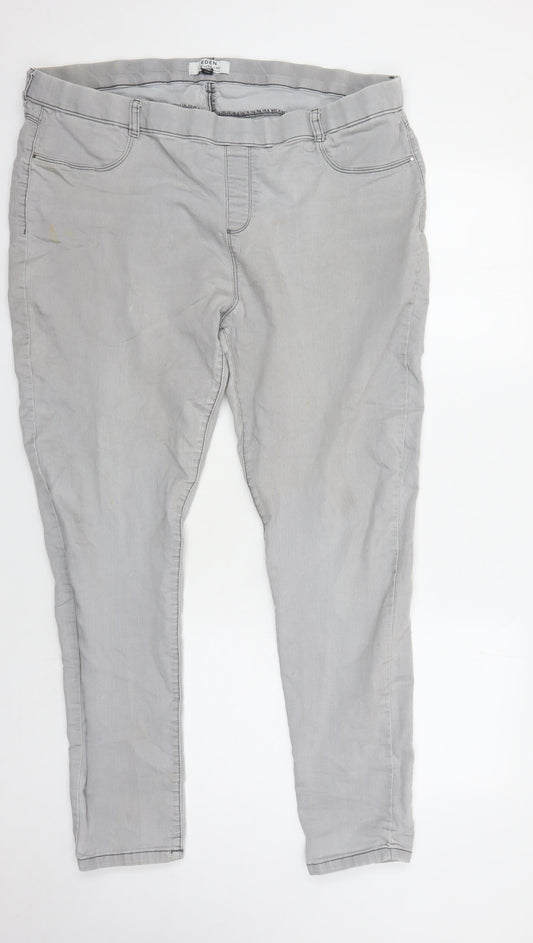 Womens UK Size 22 Dorothy Perkins Regular Fit Skinny Grey Jeans
