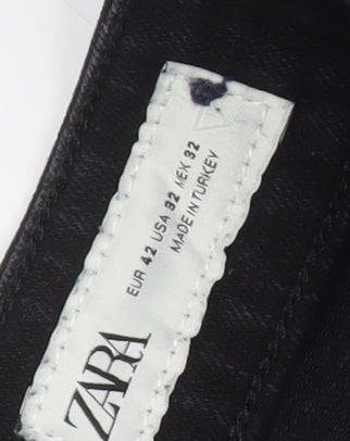 Zara Women's Black Skinny Jeans, Size 14, Stylish Comfort