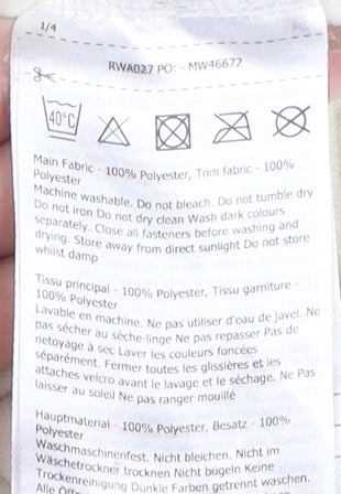 Regatta Women's Ivory Fleece 1/4 Zip Sweatshirt Size 12