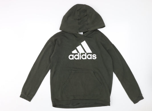 Additional front view of Adidas Women's Green XS Hoodie Pullover with Logo