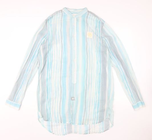 Womens UK Size L Diesel Blue Basic Button-Up