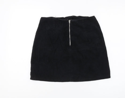 New Look Women's Black Corduroy Mini Skirt Size 8