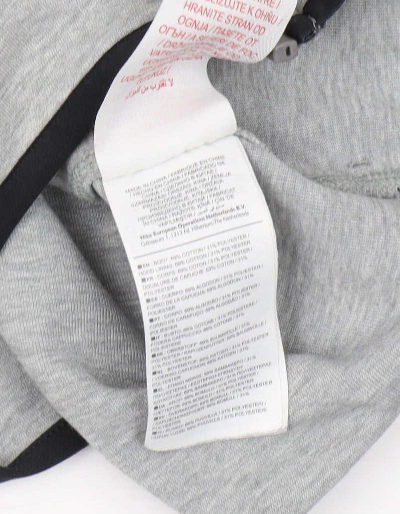 Nike Boys Grey Full Zip Hoodie - Size L, Activewear Essential