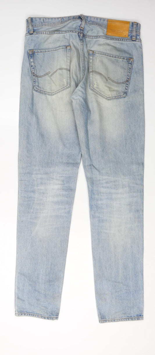 Jack & Jones Men's Light Blue Straight Jeans