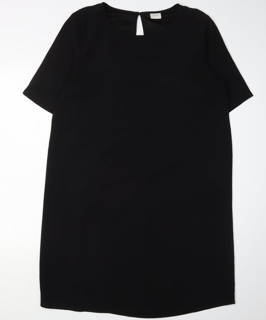 Additional front view of Jacqueline de Yong Women's Black Shift Dress, size 10