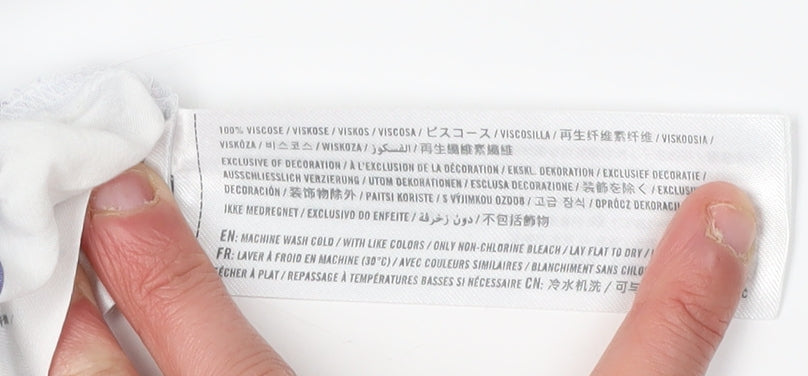 Abercrombie & Fitch Women's White Striped Tunic Blouse, S