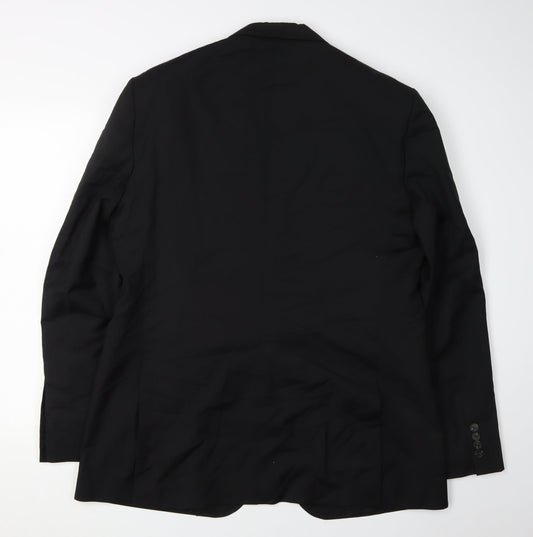 Mens UK Size 44 Jaeger Regular Black Suit Jacket