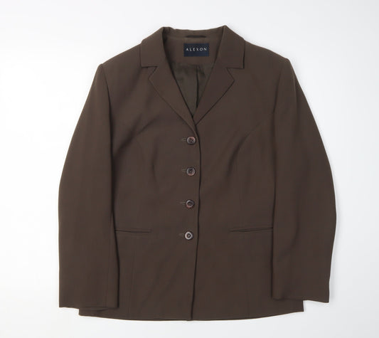 Womens UK Size 14 Alexon Regular Brown Blazer