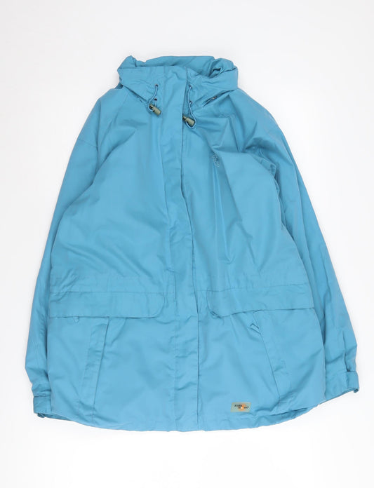 Womens UK Size 12 Arctic Storm Blue Parka Coat