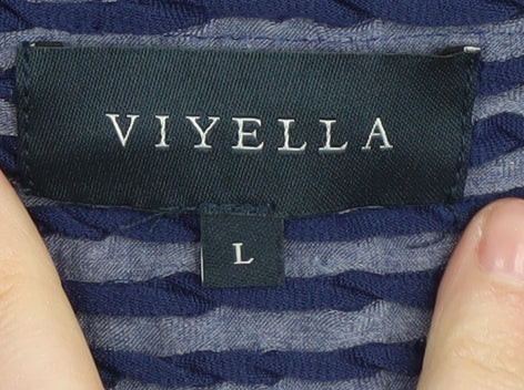 Womens UK Size L Viyella Blue Jumper