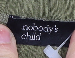 Nobody's Child Women's Green Striped Leggings Size 12