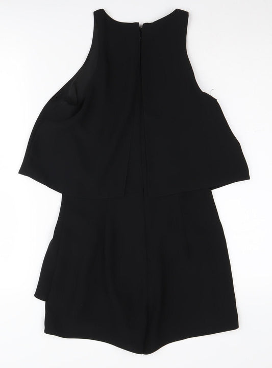 River Island Women's Black Sleeveless Playsuit, Size 8
