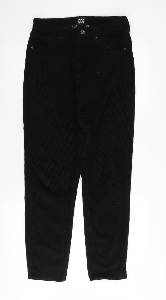 Womens UK Size 28 BDG Relaxed Fit Mom Black Trousers