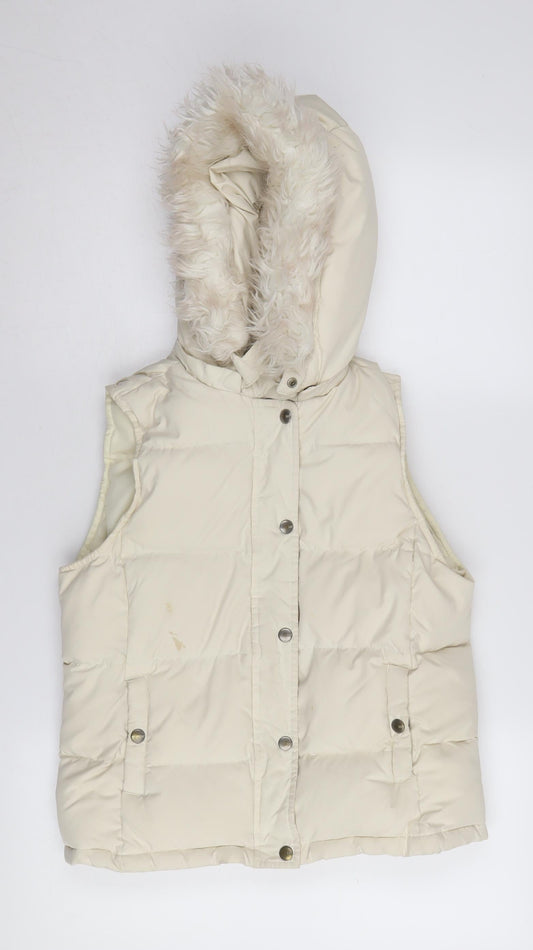 Womens UK Size XS Gap Ivory Puffer Jacket