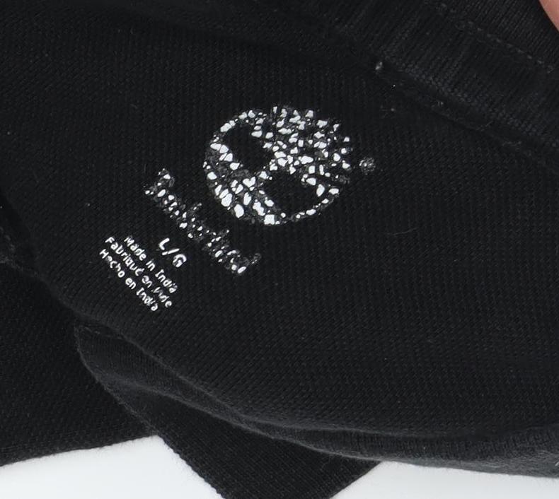 Timberland Men's Black Polo Shirt Size L