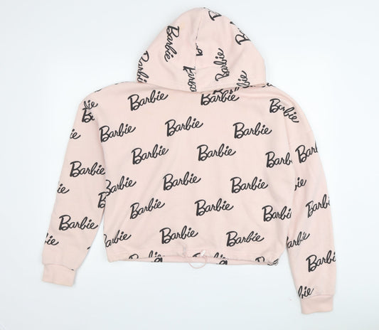Womens UK Size XS Barbie Pink Pullover Hoodie