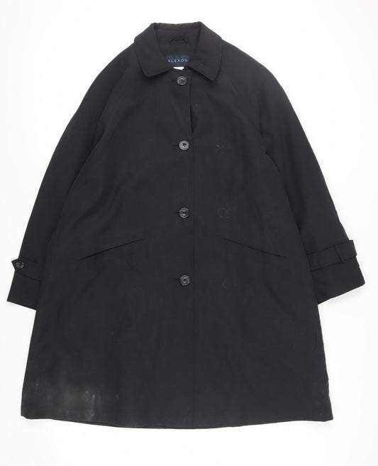 Womens UK Size 8 Alexon Black Overcoat